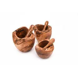Mortier et pilon en bois d'olivier