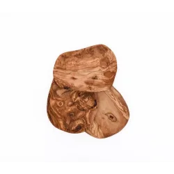 Curved olive wood plate